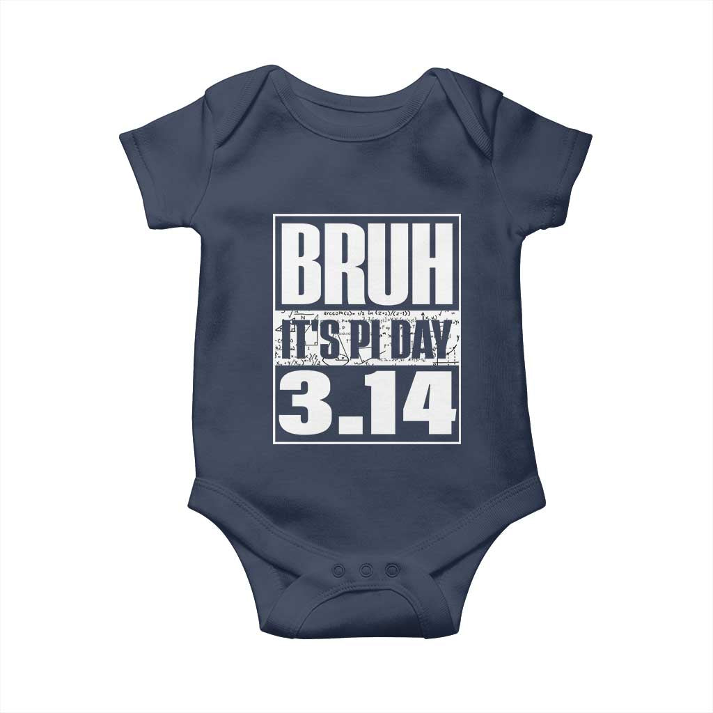 Funny Pi Day Baby Onesie Bruh It's Pi Day 3,14 Math Lover