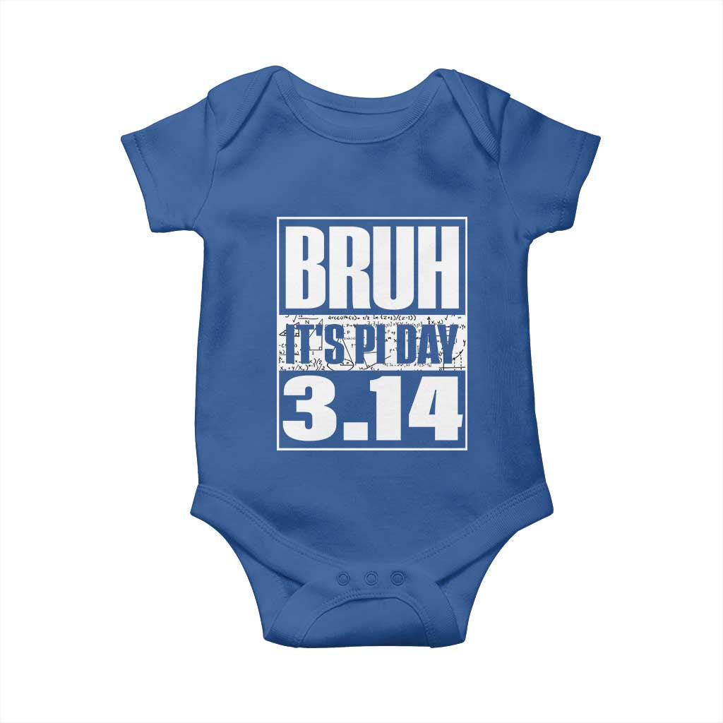 Funny Pi Day Baby Onesie Bruh It's Pi Day 3,14 Math Lover