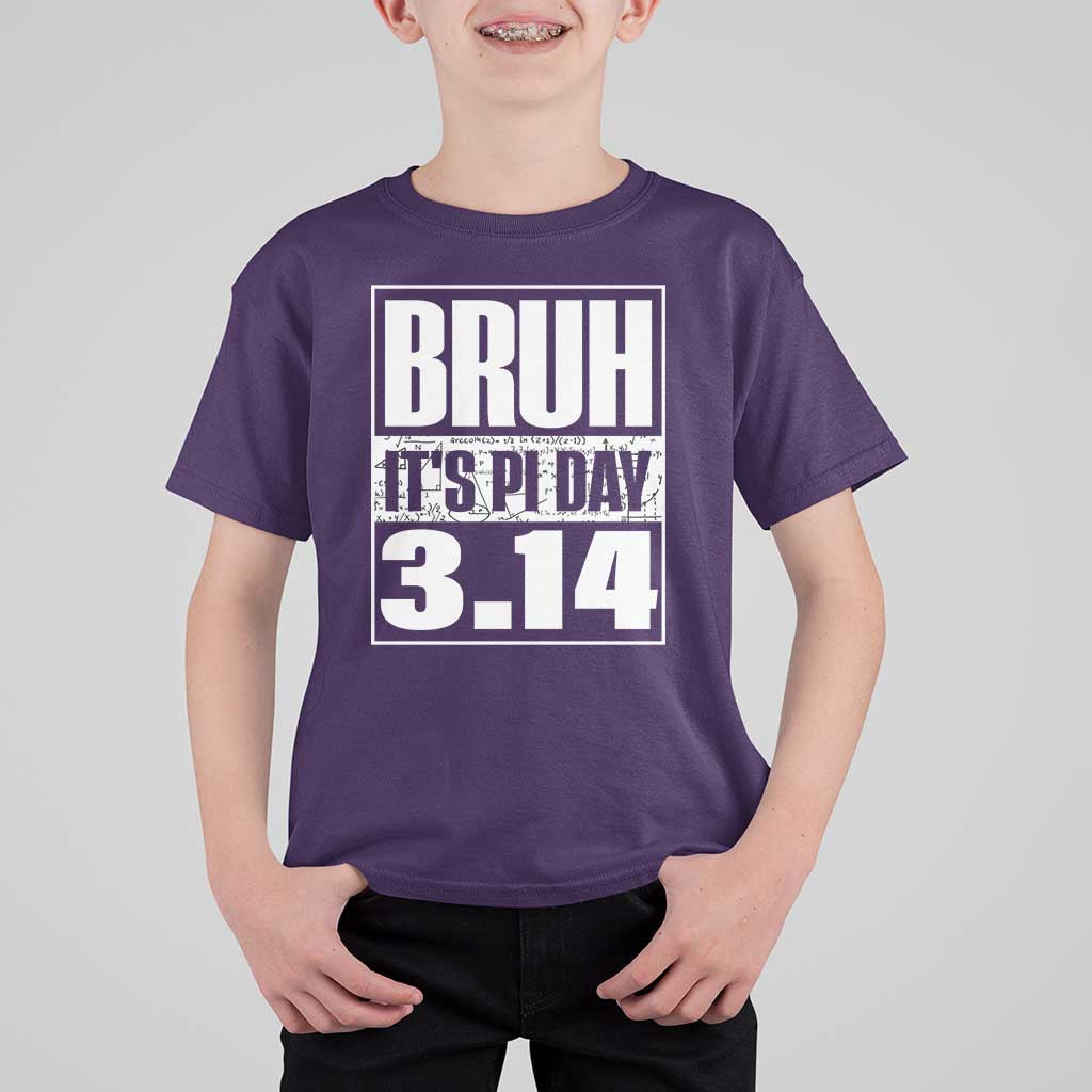 Funny Pi Day T Shirt For Kid Bruh It's Pi Day 3,14 Math Lover