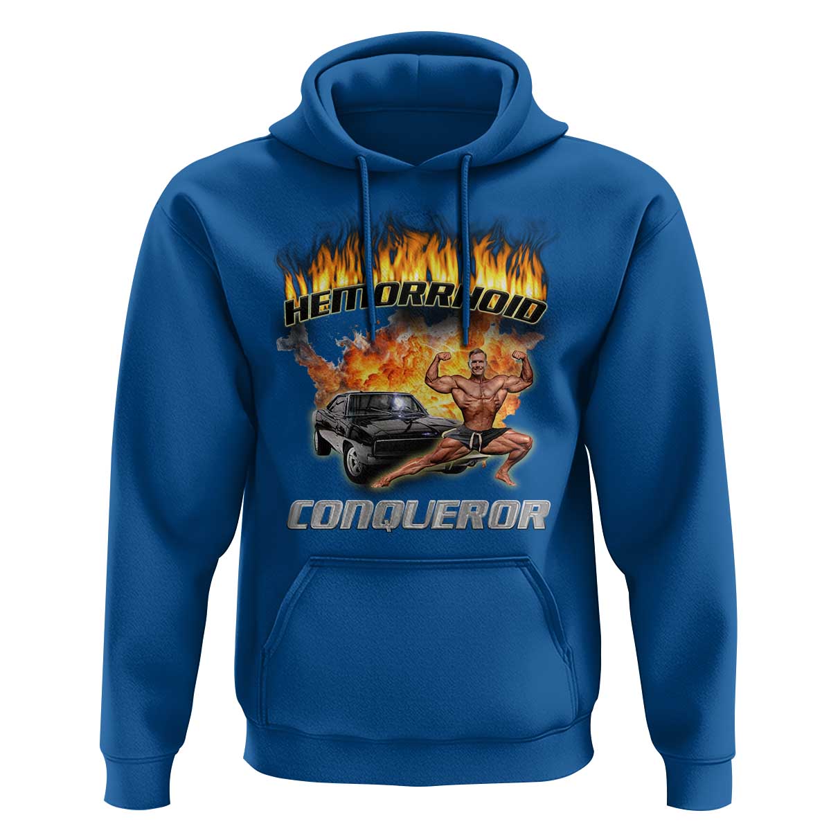 Funny Joke Meme Hemorrhoid Conqueror Hoodie - Wonder Print Shop