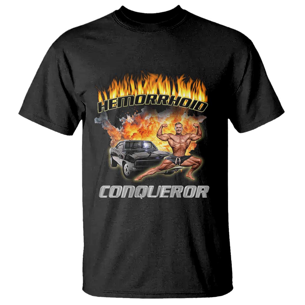 Funny Joke Meme Hemorrhoid Conqueror T Shirt - Wonder Print Shop