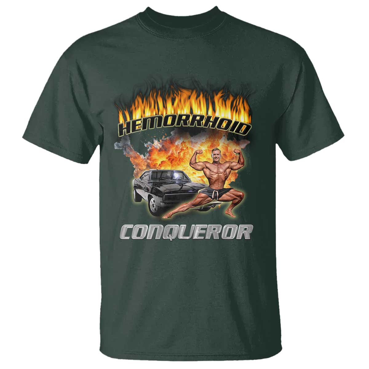 Funny Joke Meme Hemorrhoid Conqueror T Shirt - Wonder Print Shop