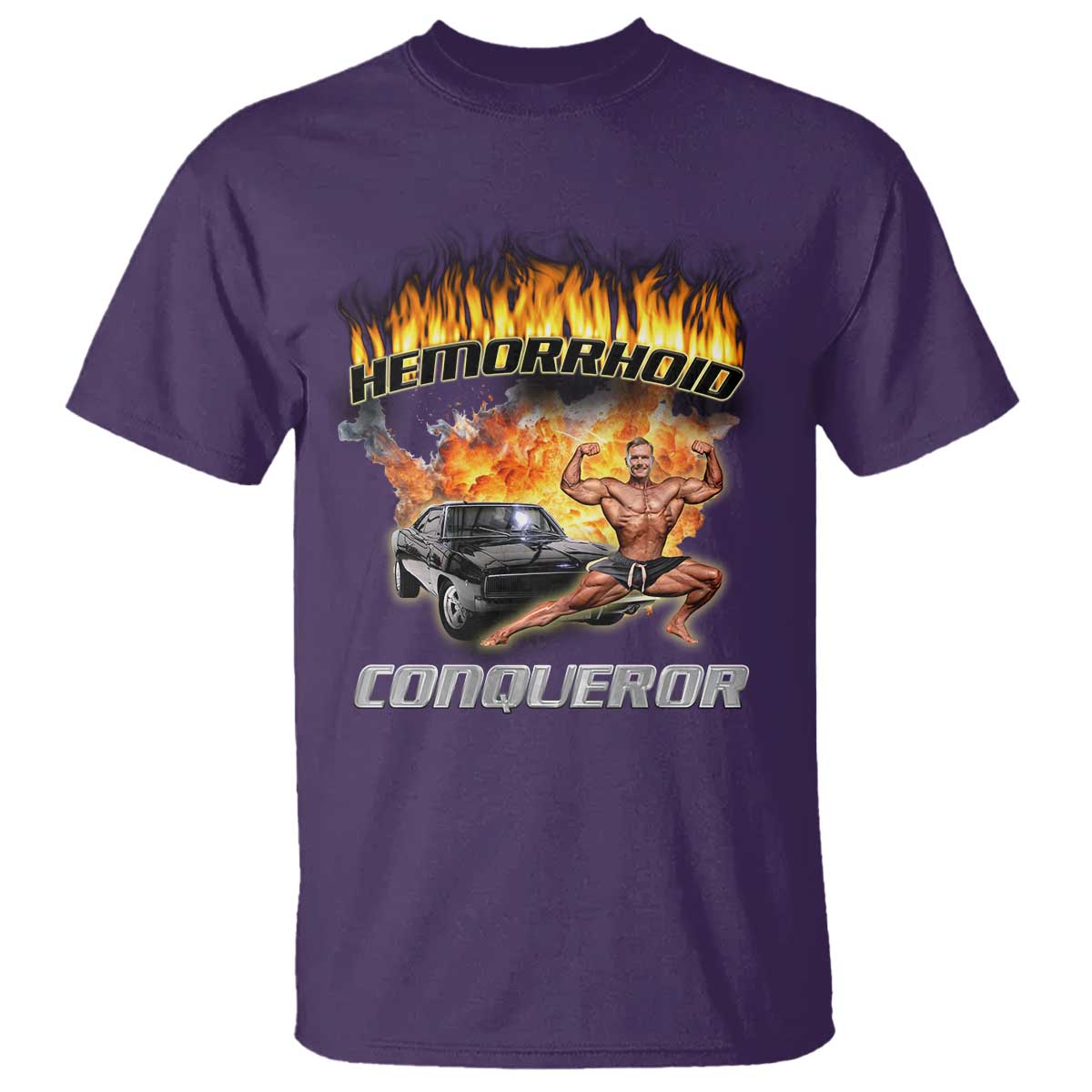 Funny Joke Meme Hemorrhoid Conqueror T Shirt - Wonder Print Shop