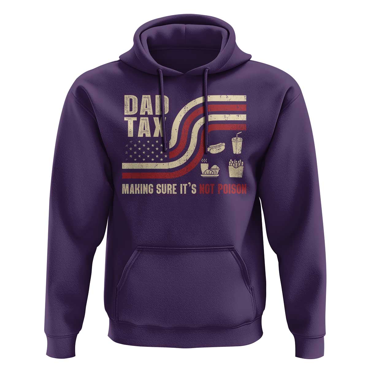 Dad Joke Hoodie Making Sure It's Not Poison USA Flag Patriotic Father's Day - Wonder Print Shop