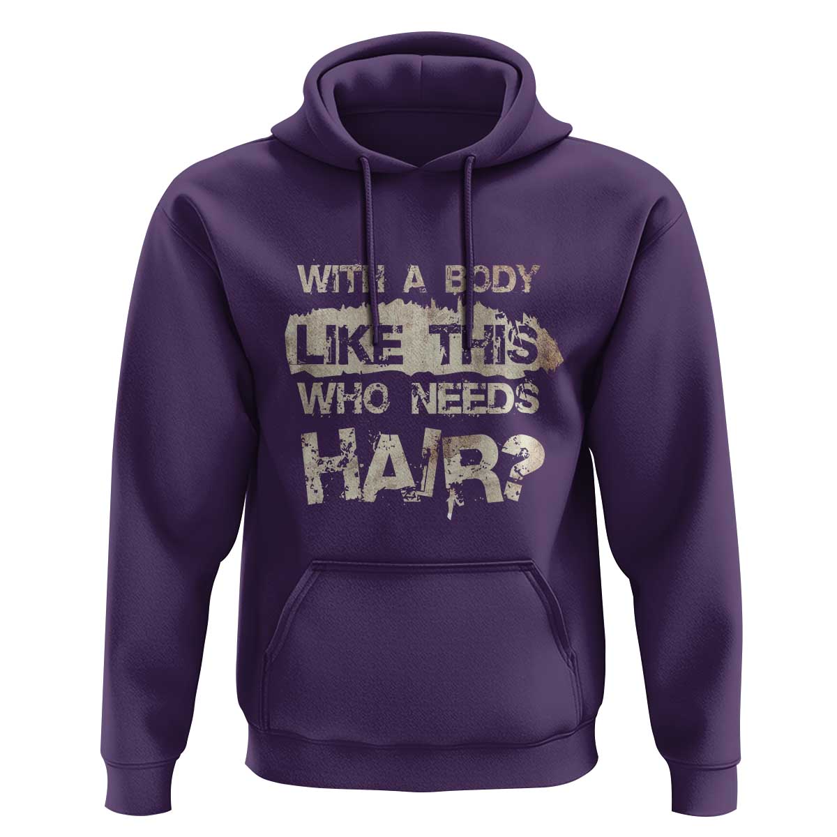 Funny Bald Guy Hoodie With A Body Like This Who Needs Hair - Wonder Print Shop