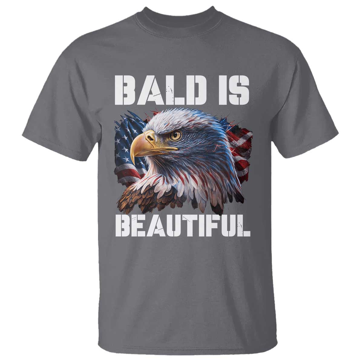 American Eagle Bald Is Beautiful T Shirt - Wonder Print Shop