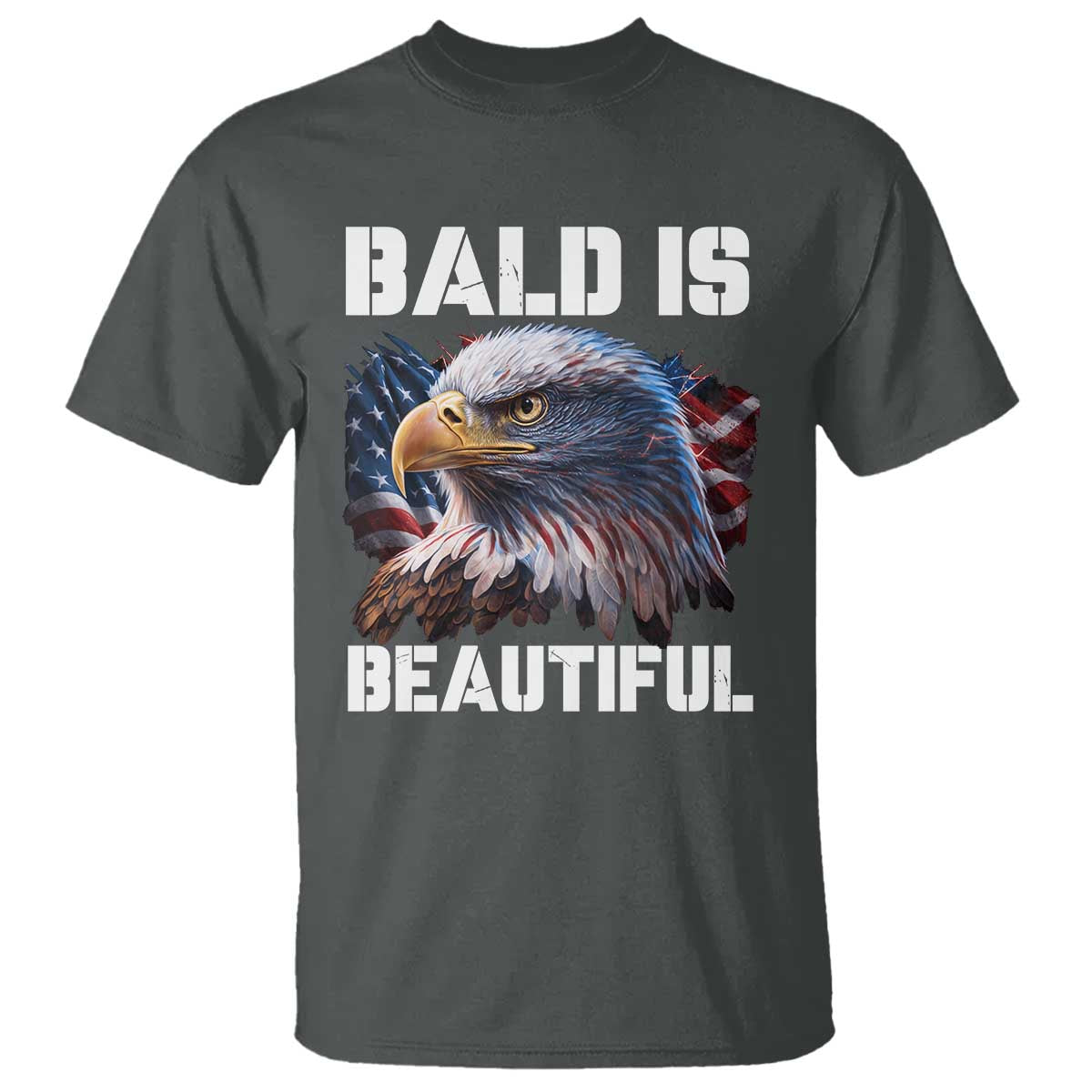 American Eagle Bald Is Beautiful T Shirt - Wonder Print Shop