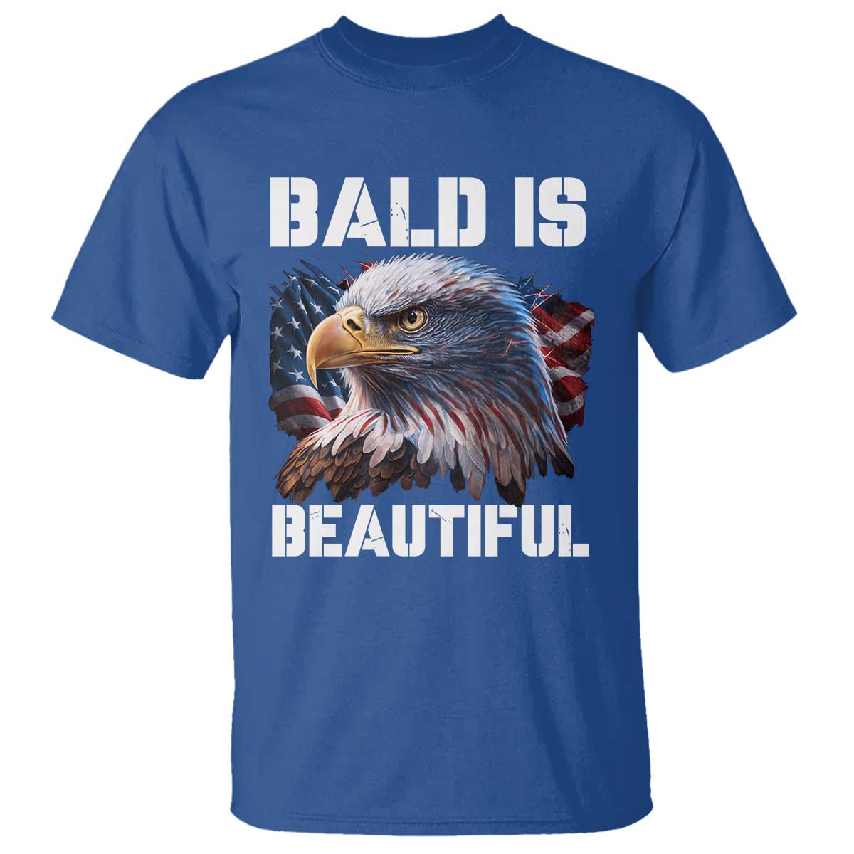 American Eagle Bald Is Beautiful T Shirt - Wonder Print Shop