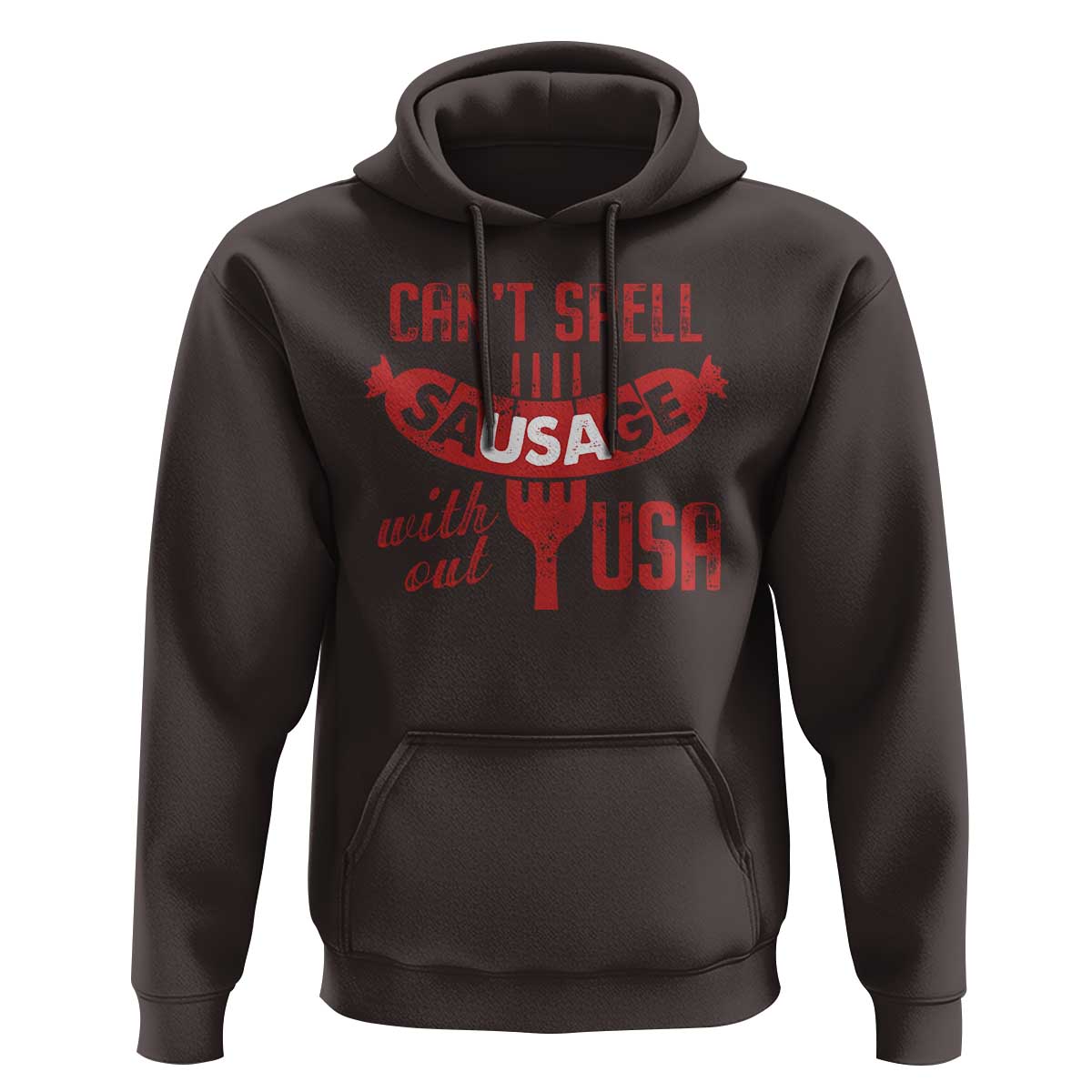 Funny 4th Of July Hoodie Can't Spell Sausage Without USA - Wonder Print Shop