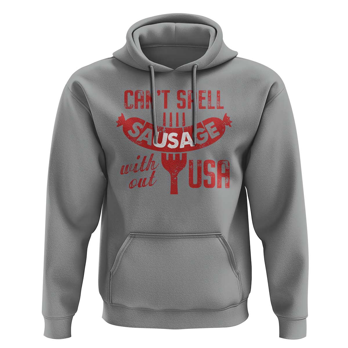 Funny 4th Of July Hoodie Can't Spell Sausage Without USA - Wonder Print Shop