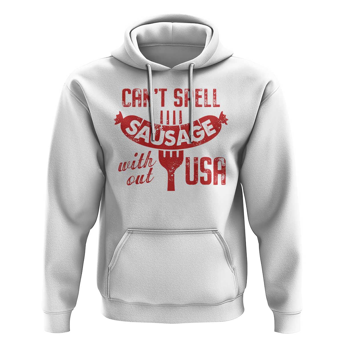 Funny 4th Of July Hoodie Can't Spell Sausage Without USA - Wonder Print Shop