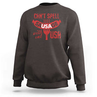 Funny 4th Of July Sweatshirt Can't Spell Sausage Without USA - Wonder Print Shop