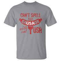 Funny 4th Of July T Shirt Can't Spell Sausage Without USA - Wonder Print Shop