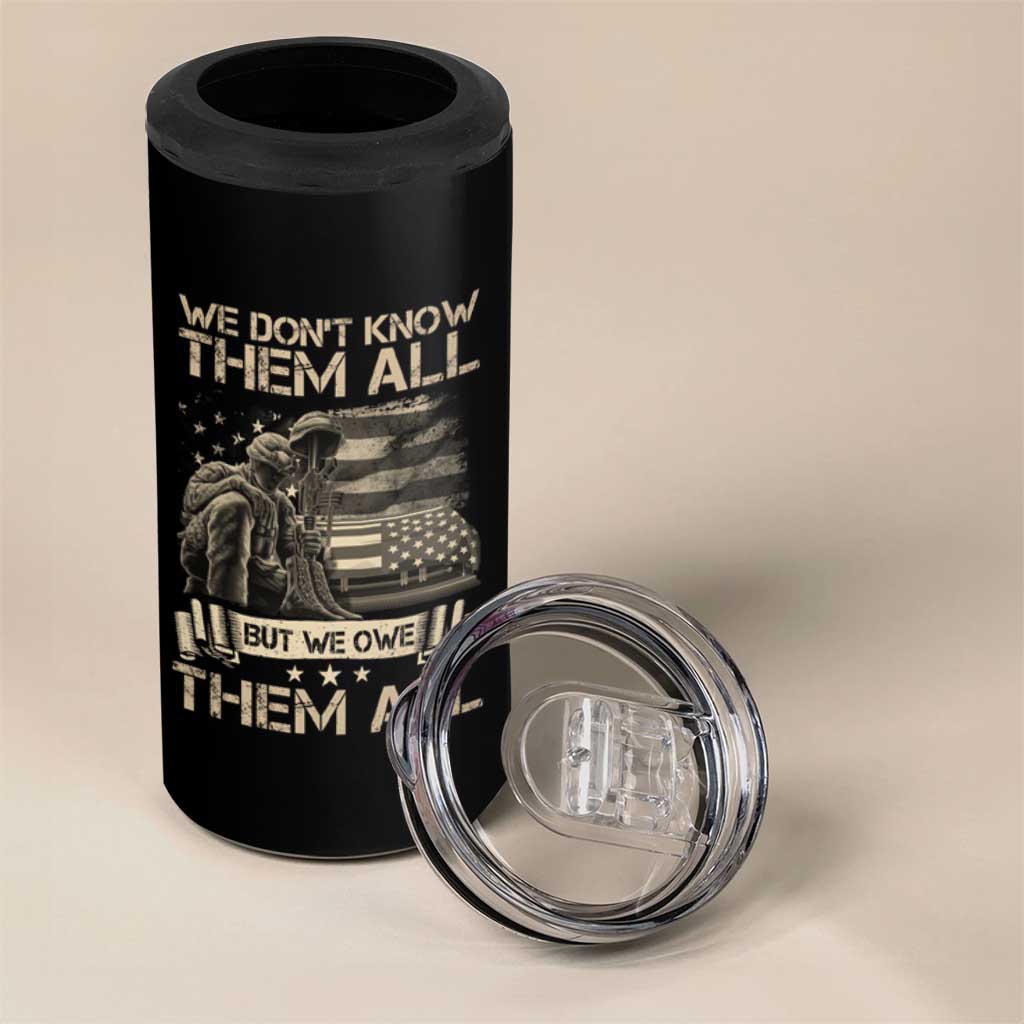 Veteran 4 in 1 Can Cooler Tumbler We Don't Know Them All But We Owe Them All