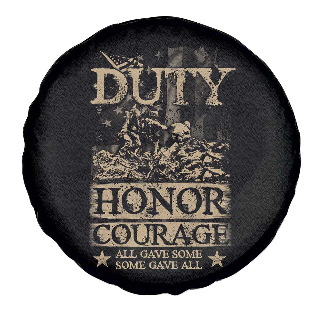 Veteran Spare Tire Cover Duty Honor Courage Patriotic American Flag
