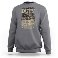 Veteran Sweatshirt Duty Honor Courage Patriotic American Flag - Wonder Print Shop