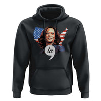 Comma La Harris Hoodie American Flag President 2024 - Wonder Print Shop