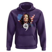 Comma La Harris Hoodie American Flag President 2024 - Wonder Print Shop