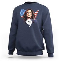Comma La Harris Sweatshirt American Flag President 2024 - Wonder Print Shop