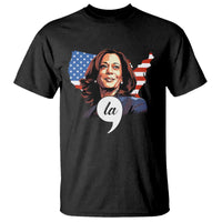 Comma La Harris T Shirt American Flag President 2024 - Wonder Print Shop