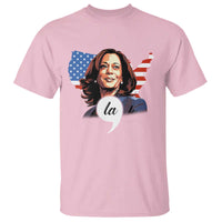Comma La Harris T Shirt American Flag President 2024 - Wonder Print Shop