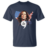 Comma La Harris T Shirt American Flag President 2024 - Wonder Print Shop