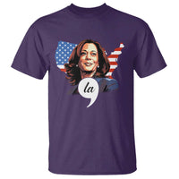 Comma La Harris T Shirt American Flag President 2024 - Wonder Print Shop