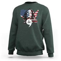 Comma La Harris Sweatshirt American Flag President 2024 - Wonder Print Shop