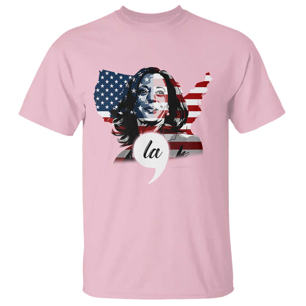 Comma La Harris T Shirt American Flag President 2024 - Wonder Print Shop