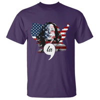 Comma La Harris T Shirt American Flag President 2024 - Wonder Print Shop