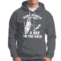 Some People Just Need A Pat On The Back Sarcastic Cat Lover Hoodie - Wonder Print Shop