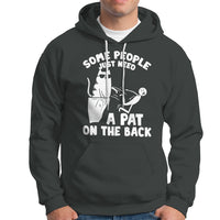 Some People Just Need A Pat On The Back Sarcastic Cat Lover Hoodie - Wonder Print Shop