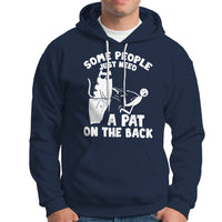 Some People Just Need A Pat On The Back Sarcastic Cat Lover Hoodie - Wonder Print Shop