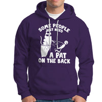 Some People Just Need A Pat On The Back Sarcastic Cat Lover Hoodie - Wonder Print Shop