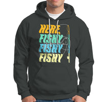 Here Fishy Fisherman Fishing Sport Angler Hoodie - Wonder Print Shop