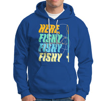 Here Fishy Fisherman Fishing Sport Angler Hoodie - Wonder Print Shop