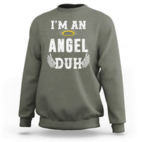 Christmas Sweatshirt I'm An Angel Duh Lazy - Wonder Print Shop