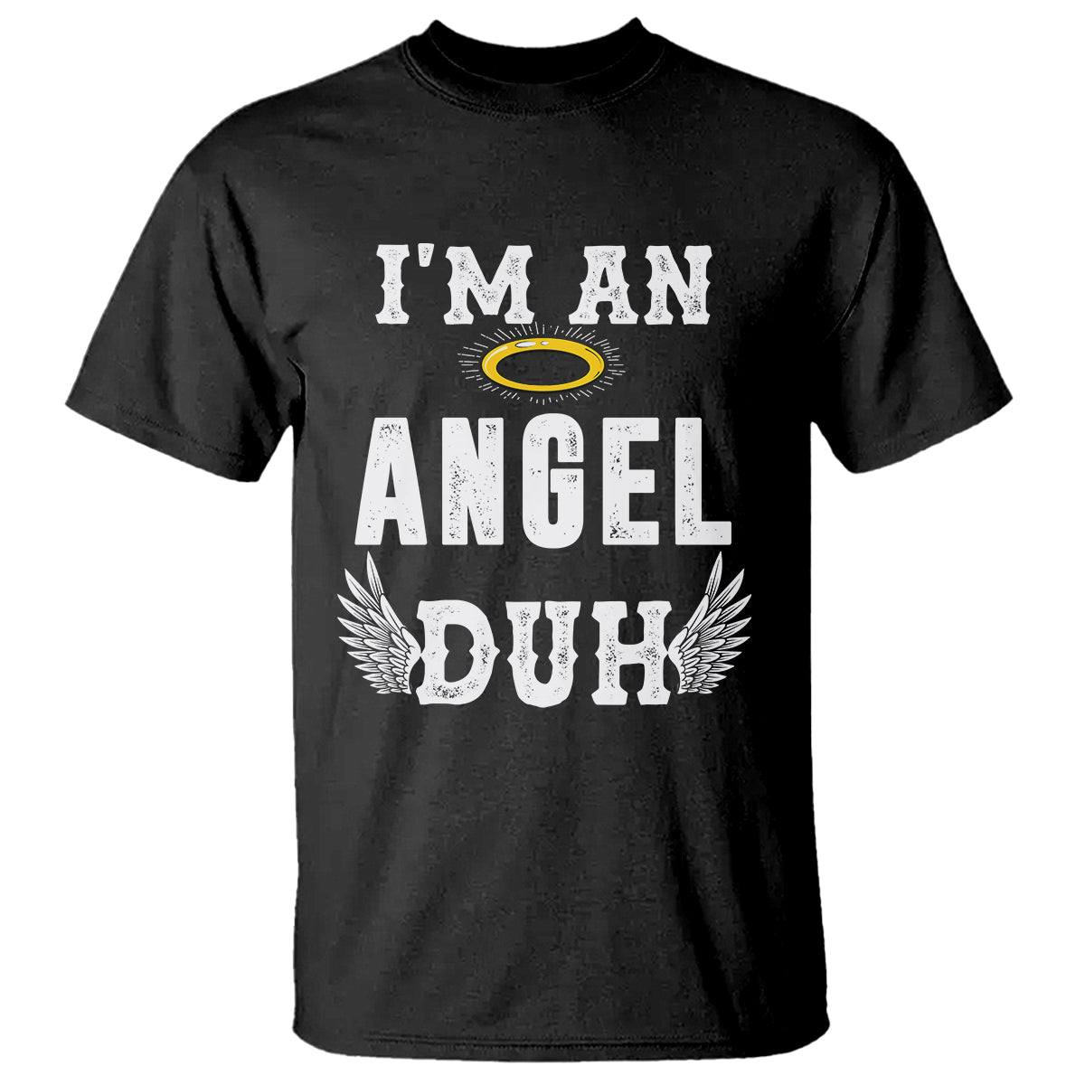Christmas T Shirt I'm An Angel Duh Lazy - Wonder Print Shop