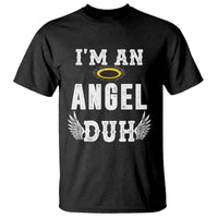 Christmas T Shirt I'm An Angel Duh Lazy - Wonder Print Shop