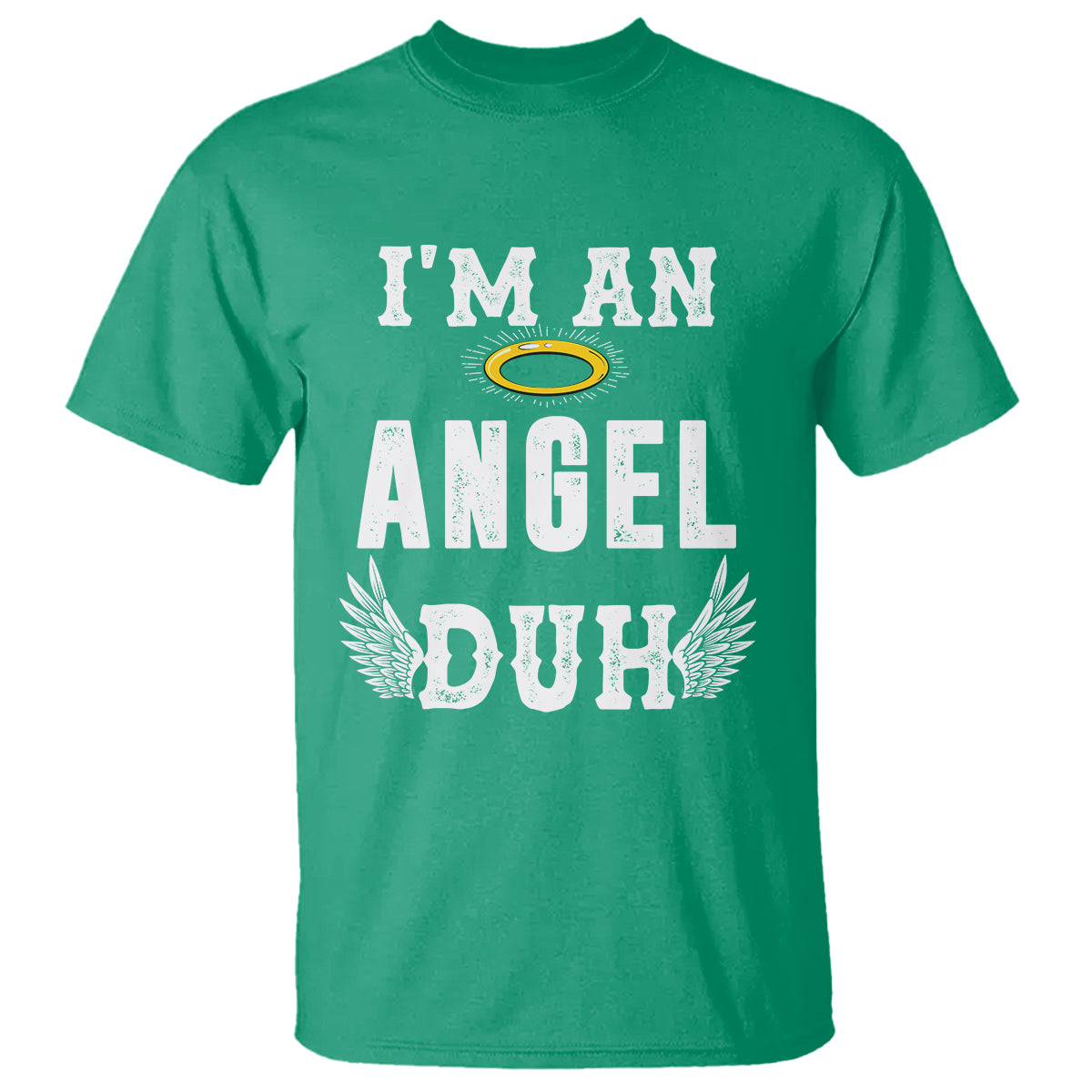 Christmas T Shirt I'm An Angel Duh Lazy - Wonder Print Shop