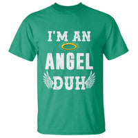 Christmas T Shirt I'm An Angel Duh Lazy - Wonder Print Shop