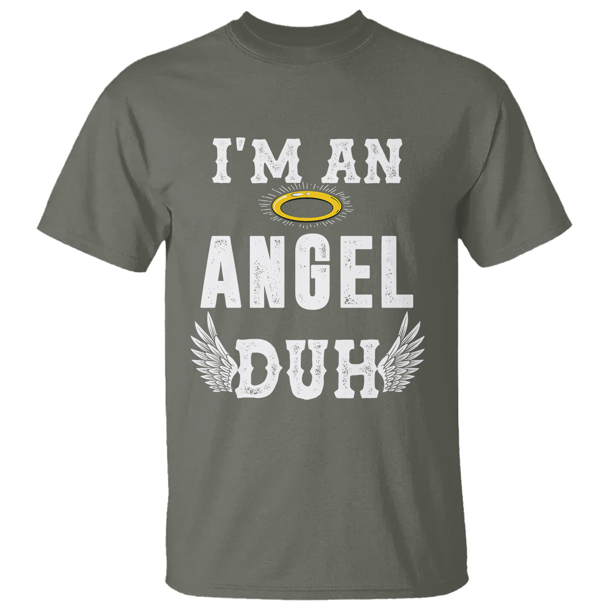 Christmas T Shirt I'm An Angel Duh Lazy - Wonder Print Shop