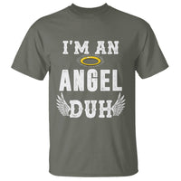Christmas T Shirt I'm An Angel Duh Lazy - Wonder Print Shop