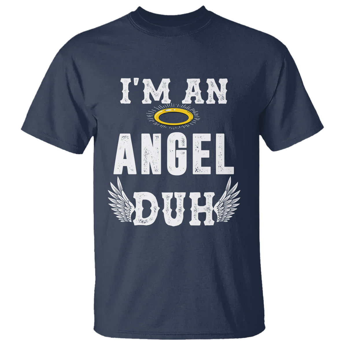 Christmas T Shirt I'm An Angel Duh Lazy - Wonder Print Shop
