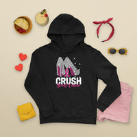 Crush Breast Cancer Awareness Hoodie Bling High Heels Pink Ribbon - Wonder Print Shop