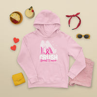 Crush Breast Cancer Awareness Hoodie Bling High Heels Pink Ribbon - Wonder Print Shop