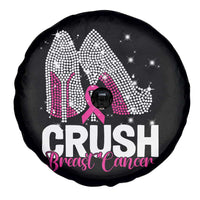 Crush Breast Cancer Awareness Spare Tire Cover Bling High Heels Pink Ribbon TS09