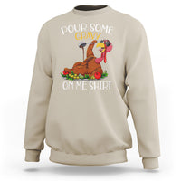Thanksgiving Sweatshirt Pour Some Gravy On Me Happy Turkey Day - Wonder Print Shop