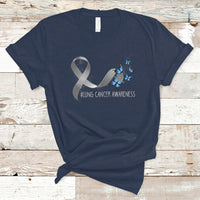 Pretty White Ribbon Butterfly Lung Cancer Awareness T Shirt - Wonder Print Shop