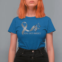 Pretty White Ribbon Butterfly Lung Cancer Awareness T Shirt For Women - Wonder Print Shop